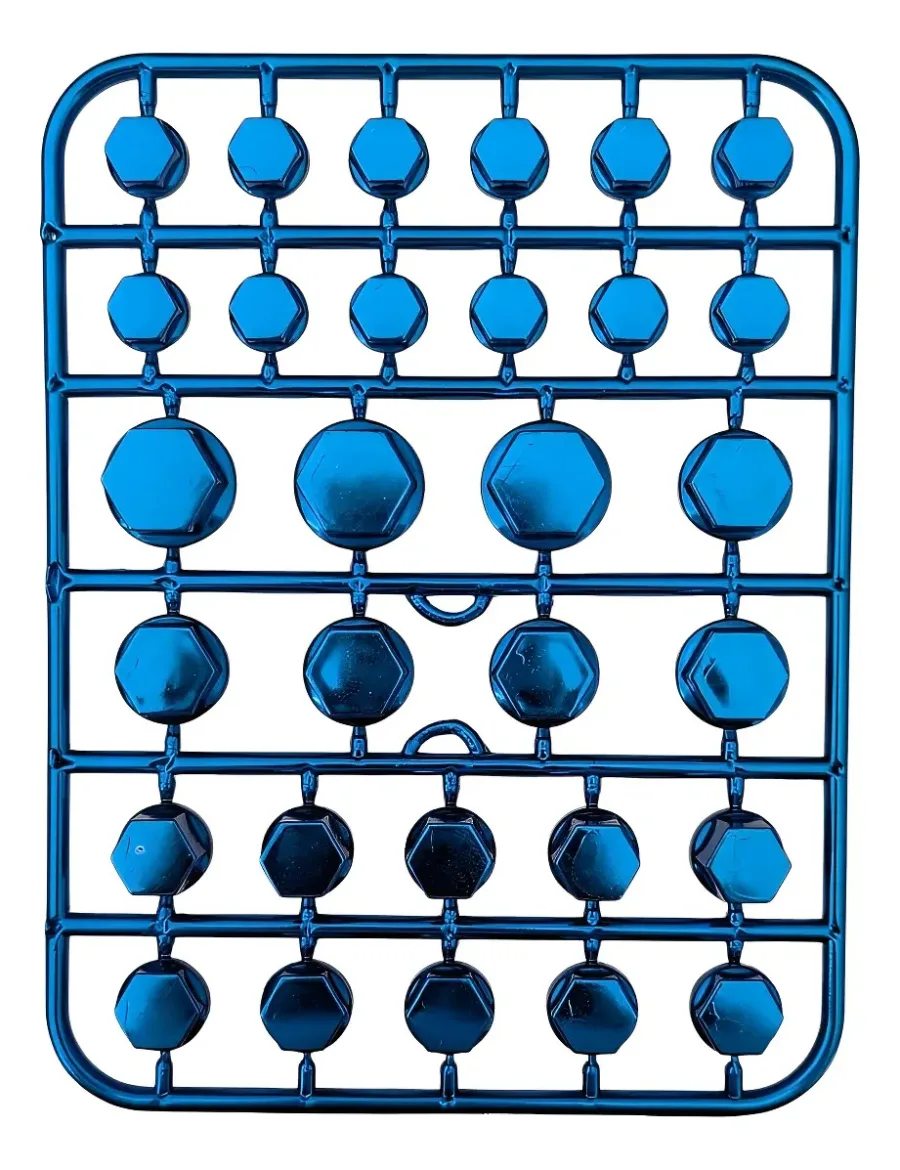 PLANILLA DE TUERCAS DE CORATIVAS DE MOTOR AZUL