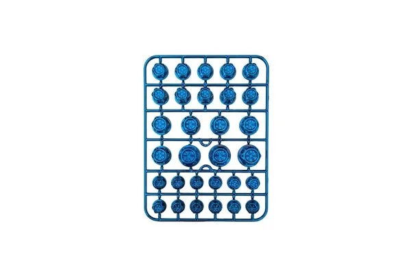 PLANILLA DE TUERCAS DE CORATIVAS DE MOTOR AZUL