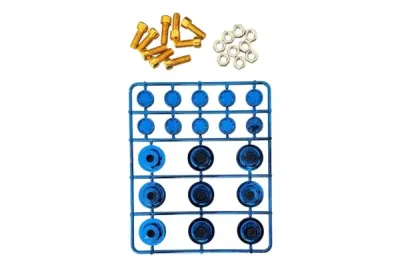 PLANILLA DE TUERCAS DE CORATIVAS DE MOTOR AZUL