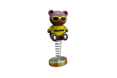 ACC Cabezon DECORATIVO OSO CAFÉ CON AMARILLO
