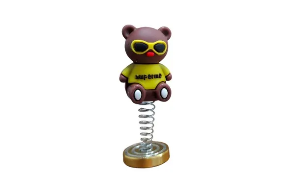 ACC Cabezon DECORATIVO OSO CAFÉ CON AMARILLO