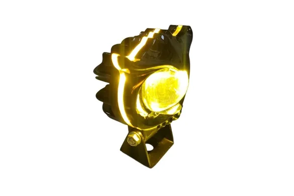 FARO DE LED OJO DE BUHO AMARILLO-BLANCO FLASH