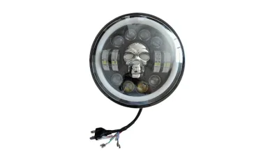 FARO PRINCIPAL CAFÉ RACER LED LUPA AMARILLO+BLANCO MODELO 70+
