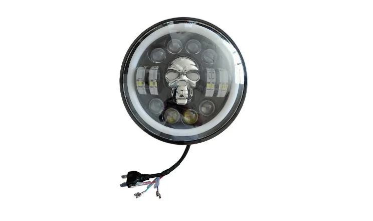 FARO PRINCIPAL CAFÉ RACER LED LUPA AMARILLO+BLANCO MODELO 70+