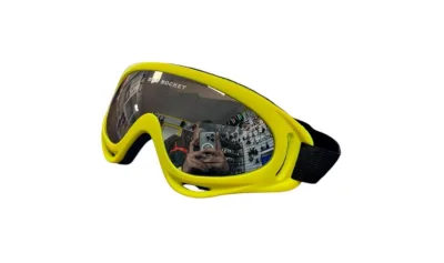 GOOGLES VERDE BRILLANTE-PLATA