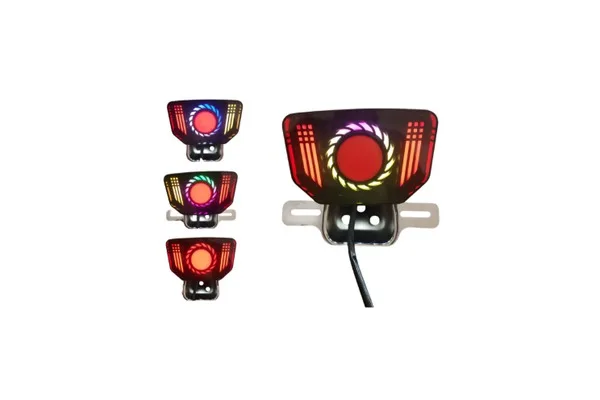 CALAVERA LEDS TIPO GN-125 LUPA ANGEL ROJO+ROJO
