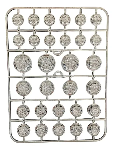 PLANILLA DE TUERCAS DE CORATIVAS DE MOTOR PLATA