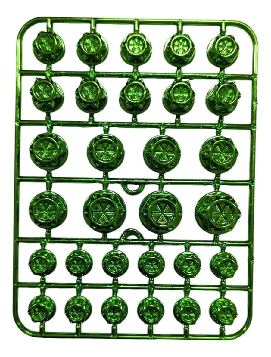 PLANILLA DE TUERCAS DE CORATIVAS DE MOTOR VERDE