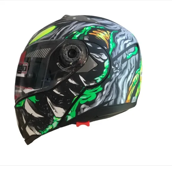 CASCO ABATIBLE DOT "IR108II C/MICA HUMO" NORI AZUL (TALLAS "M" CAS-7101-6382B, "L" 6382C) MASUDA*