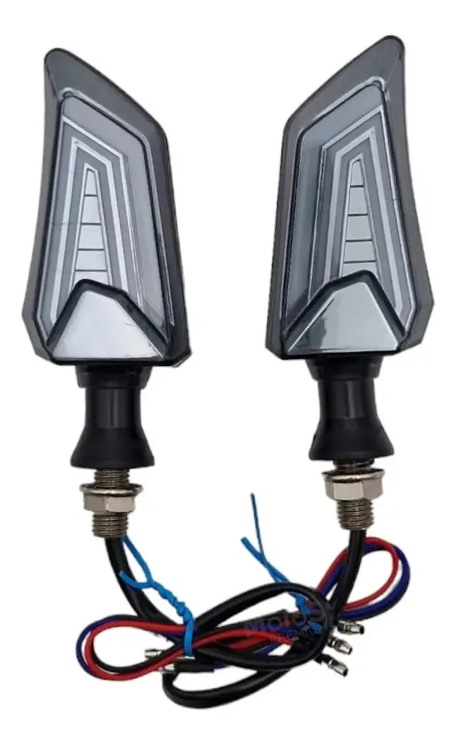 DIRECCIONAL "TIPO MACHETE" LED SECUENCIAL AZUL C/AMAR (RS-DIR-0029Y-BU) --RASEN--