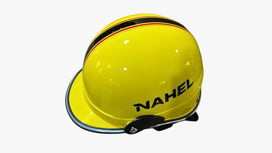 CASCO CACHUCHA PARA MOTO PLASTICO AMARILLO
