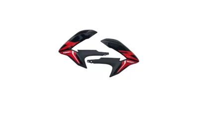 CUBIERTAS DE TANQUE HOND XR 190L NEGRO CON ROJO 2021-2023 NE