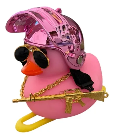 PATO ROSA METALICO CROMADO