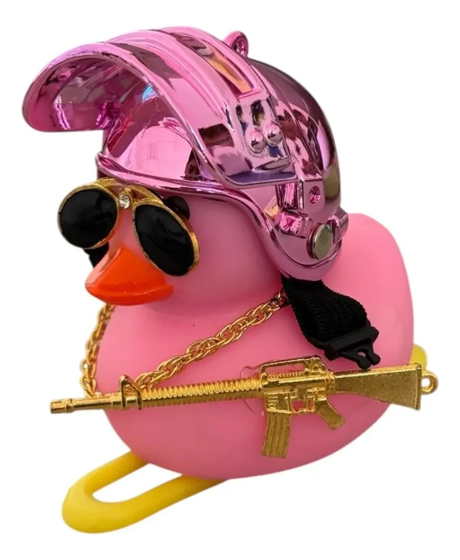 PATO ROSA METALICO CROMADO