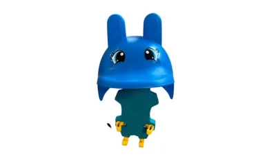 SOPORTE DE TELEFONO CON CASCO AZUL