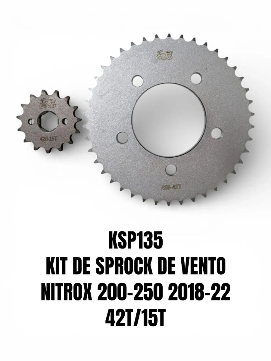 SPROCK COMPLETO PARA VENT NITROX 200Y250 18-22 42T/15T