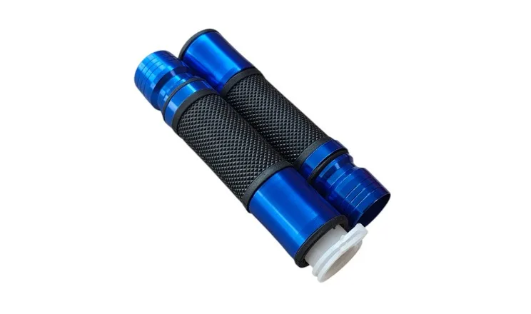 PUÑOS ALUMINIO CON PUNTAS DE CONTRAPESO AZUL