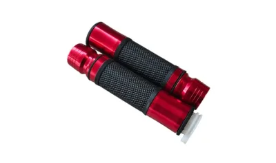 PUÑOS ALUMINIO CON PUNTAS DE CONTRAPESO ROJO