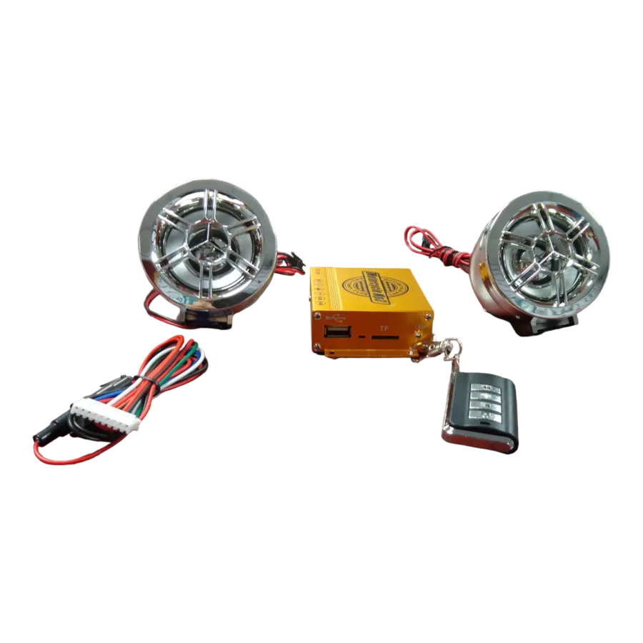ALARMA CON EQUIPO DE SONIDO Y CONTROL REMOTO
