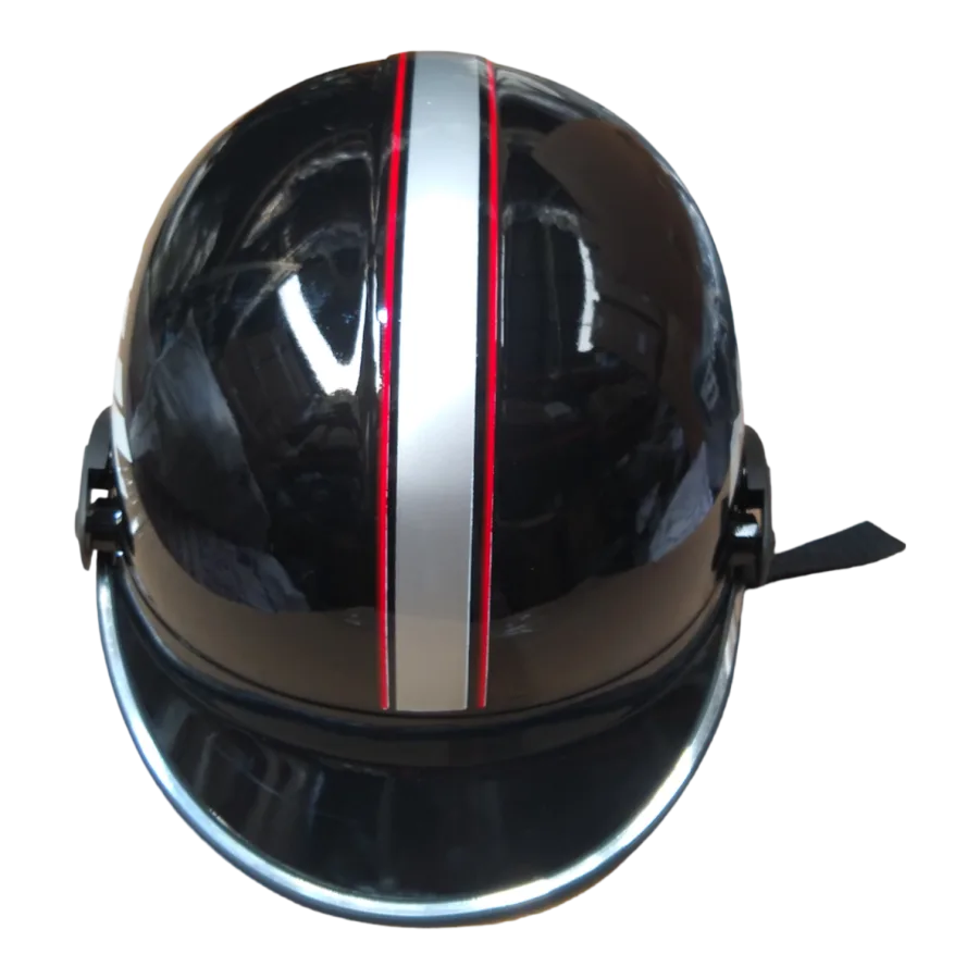 CASCO CACHUCHA PARA MOTO PLASTICO NEGRO