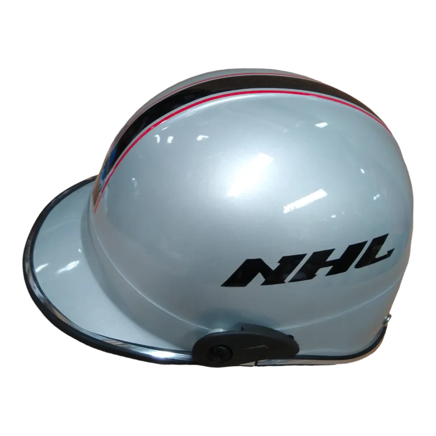 CASCO CACHUCHA PARA MOTO PLASTICO PLATA
