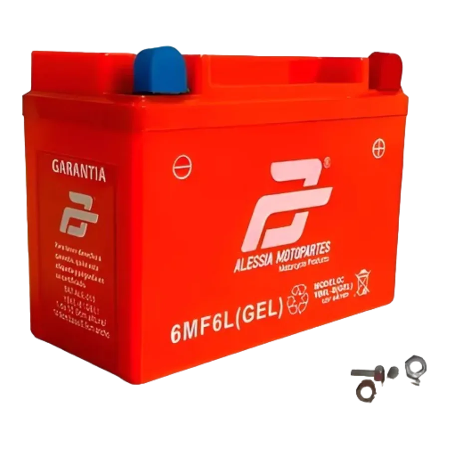BATERIA GEL YB6L-B ALESSIA* (P/ FT125/ AT110 SPORT/ VARIAS)