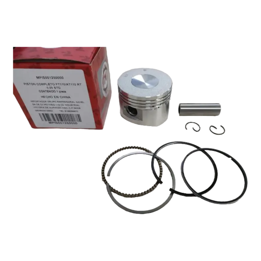 PISTON COMPLETO AT110 / AT110 RT / AT110 LED / ARGENTA 110 / X110 / XT110 STD