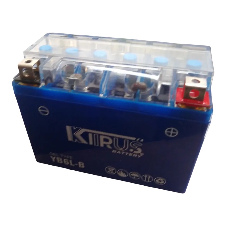 BATERIA GEL YB6L-B KIIRUS (P/ FT125/ AT110 SPORT/ 125Z/ DT125/ DM250X/ VARIAS)
