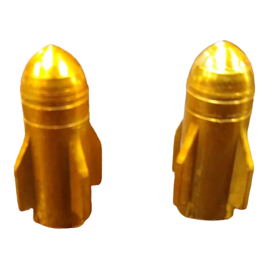 TAPON VALVULA AIRE ALUMINIO COHETE DORADO