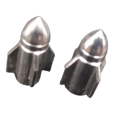 TAPON VALVULA AIRE ALUMINIO COHETE PLATA