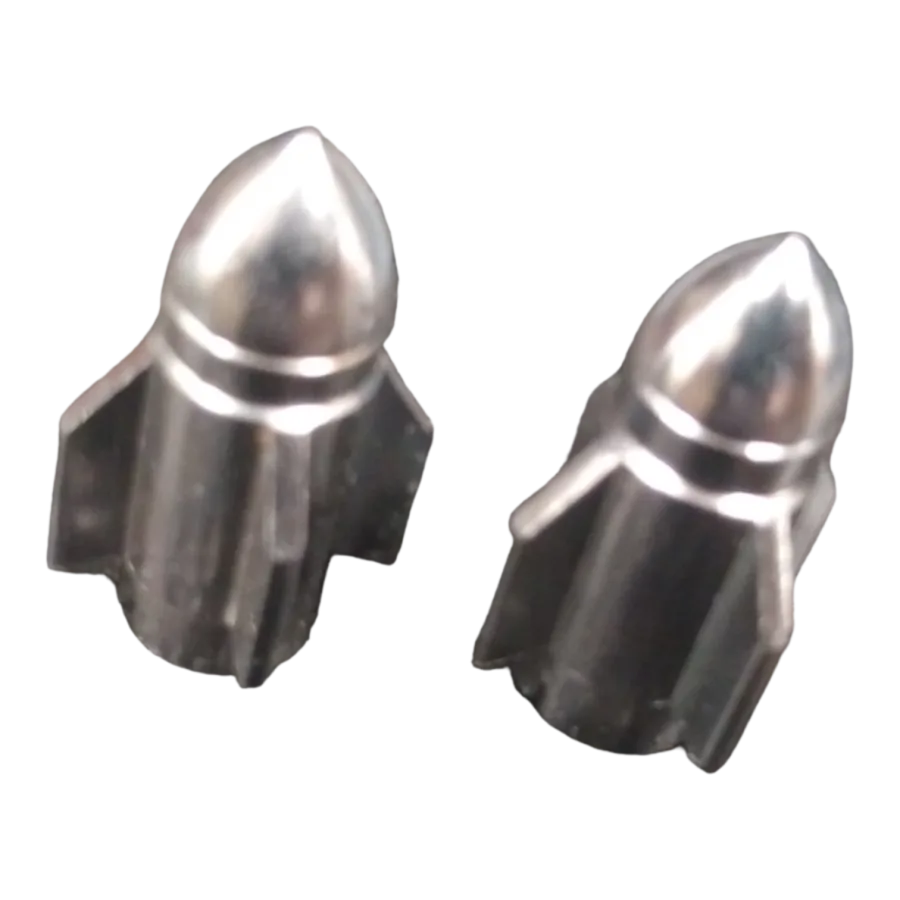 TAPON VALVULA AIRE ALUMINIO COHETE PLATA